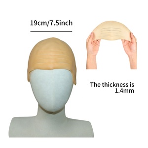 Pafu Gorro de Calvo de Silicona y Látex, Grueso, Beige Claro, <span class=keywords><strong>para</strong></span> Disfraces, <span class=keywords><strong>Carnaval</strong></span>, Halloween, Cosplay y Accesorios de Maquillaje - Product Image 3
