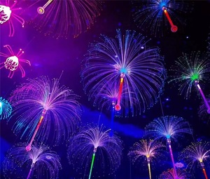 <span class=keywords><strong>Guirlande</strong></span> de petites méduses en fibre optique LED pour parc, jardin, aménagement paysager, imperméable, lumière de Noël en forme de pissenlit - Product Image 4