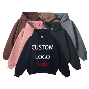 Hoodie Unisex Oversize Berkerudung 100% Katun Pria Musim Dingin Logo Sablon Kustom Bordir Anti-Pilling Bernapas - Product Image 1