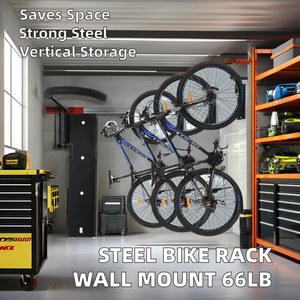 Porte-vélo vertical mural-un porte-vélo de <span class=keywords><strong>garage</strong></span> robuste pour le stockage intérieur facile à <span class=keywords><strong>accrocher</strong></span> et à démonter - Product Image 3