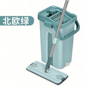 Serpillère en microfibre facile à nettoyer, séparation humide et sèche, avec seau mains libres - Product Image 2