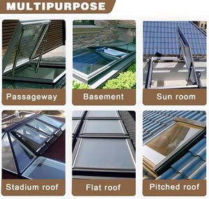 ไฟสกายไลท์ LED กันน้ำ อลูมิเนียมอัลลอยด์ ยี่ห้อ Fuxing เปิด-ปิดอัตโนมัติ ป้องกันแมลง ดีไซน์หลังคาแบบระบายอากาศกระจกสองชั้น - Product Image 2