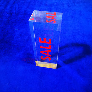 Custom Logo High Transparency 50mm Thick <strong>Promotion</strong> Logoblock Clear Acrylic Block - Product Image 3