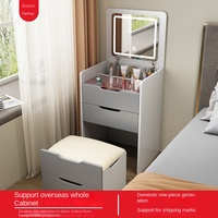 Mini table de maquillage au design moderne avec armoire de rangement multifonctionnelle à rabat Table de toilette simple pour célébrités d'internet transfrontalier