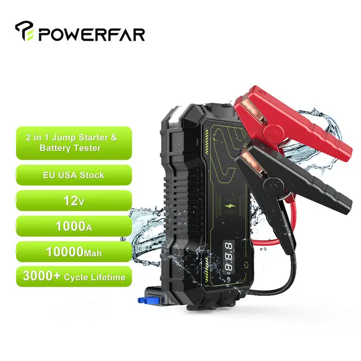 Banco de potência multifuncional para carro, impulsionador de bateria portátil multifuncional, supercapacitor, multifuncional