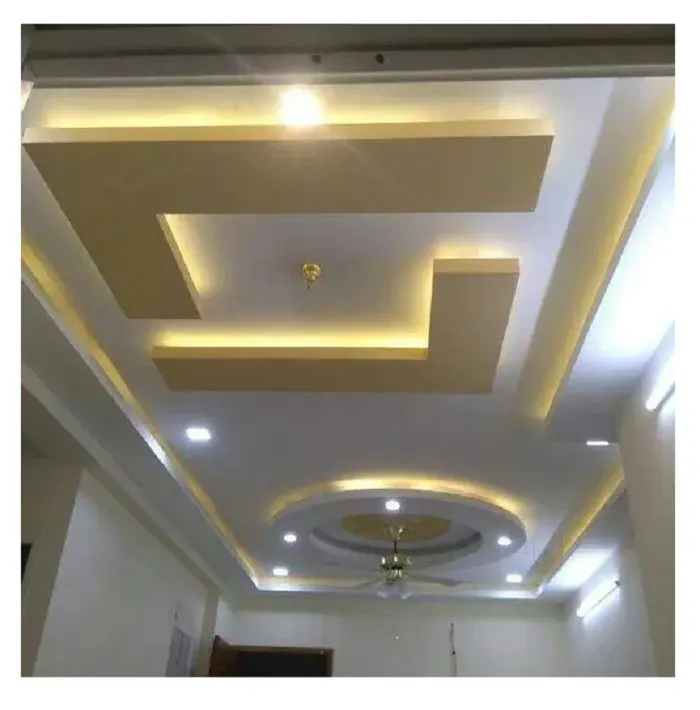 Desain kustom langit-langit palsu dengan permukaan berlapis untuk dekorasi Interior untuk Rumah dan apartemen dengan harga terbaik