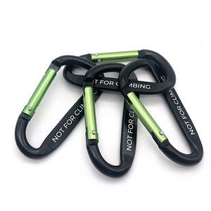 Mini mousqueton en aluminium personnalisé avec logo, mousqueton pivotant à verrouillage pour sac, <span class=keywords><strong>crochet</strong></span> d'escalade, clips de mousqueton - Product Image 1