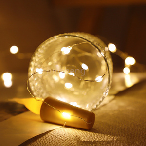 Fête <span class=keywords><strong>bougie</strong></span> alimentée par batterie LED guirlande lumineuse bouteille <span class=keywords><strong>de</strong></span> vin lumière liège 2M 20 LED <span class=keywords><strong>fil</strong></span> <span class=keywords><strong>de</strong></span> cuivre coloré fée guirlande lumineuse - Product Image 1