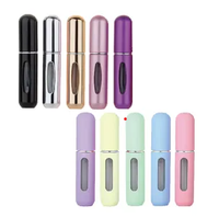Flacon de parfum rechargeable en plastique de 5 ml et 10 ml, mini contenants de parfum en verre avec entonnoir et pipette, flacons de parfum vaporisateur