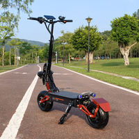 Scooter électrique adulte pliable tout-terrain en alliage d'aluminium à double moteur 12 pouces 5000w avec frein à disque à huile 48v 35ah Obarter D5