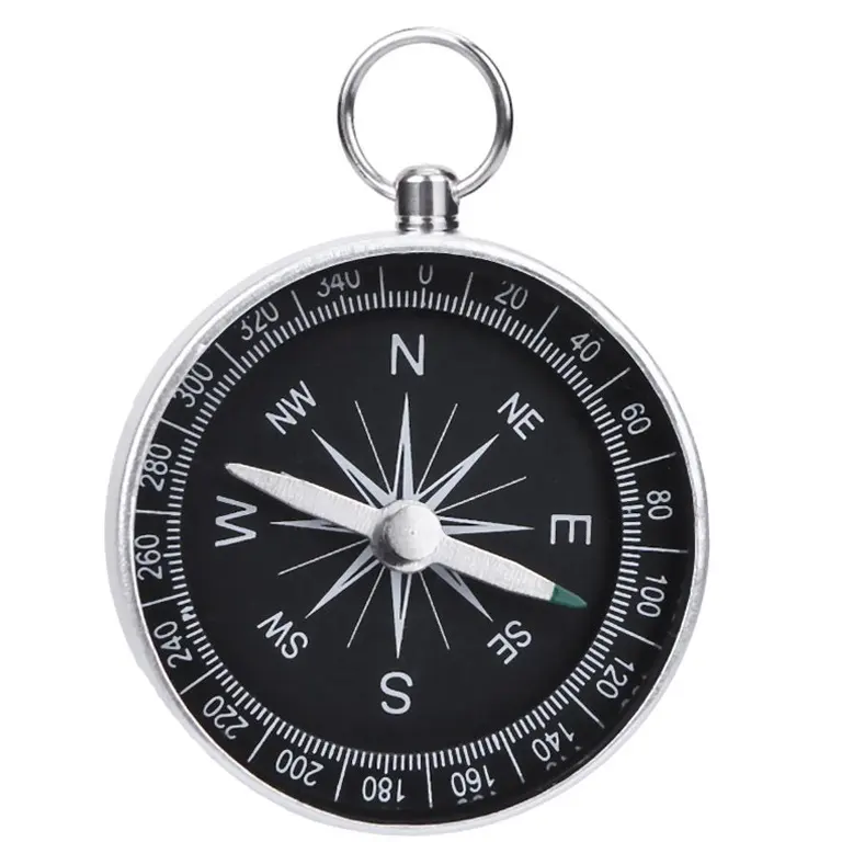 Portable Pocket Metal Compass Hiking Camping Walking Survival Watch style Keyring Compass