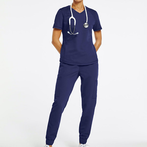 Conjuntos de uniformes para correr resistentes a las arrugas para mujer, uniformes de hospital de Europa, uniformes médicos de tela tejida - Product Image 2