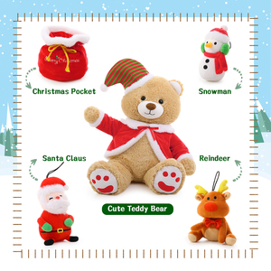 Ensemble d'ours en peluche <span class=keywords><strong>de</strong></span> <span class=keywords><strong>Noël</strong></span> très prisé, décoration <span class=keywords><strong>de</strong></span> fête pour enfants, cadeau saisonnier, décoration <span class=keywords><strong>de</strong></span> chambre et <span class=keywords><strong>de</strong></span> maison - Product Image 2