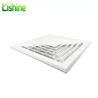 Diffuseur de ventilation de plafond moderne en alliage d'aluminium à persiennes carrées, type retour d'air, pour climatisation et alimentation en air CVC