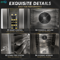 Four à convection à air chaud commercial intelligent à écran tactile ZL12TD, 12 plateaux, en acier inoxydable, équipement de boulangerie