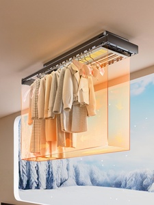 Tendedero eléctrico integrado para balcón con control remoto inteligente y elevación automática - Product Image 1