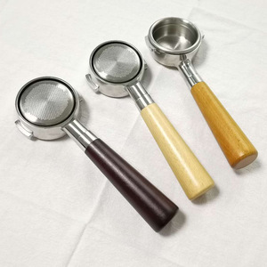 Porte-filtre en acier inoxydable 58 mm avec poignée en bois pour machine à café usage domestique - Product Image 5