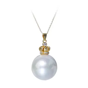 14K gold plated imitation sea water shell beads wholesale pearl necklace jewelry