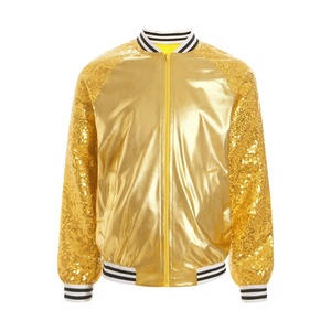 Chaqueta Metálica para Baile de Salón Latino para Niñas de 6 a 16 Años, Ropa Exterior para Hip-Hop, Baile Callejero, Competencia, Fiesta, Ropa de Baile Hip Hop - Product Image 2