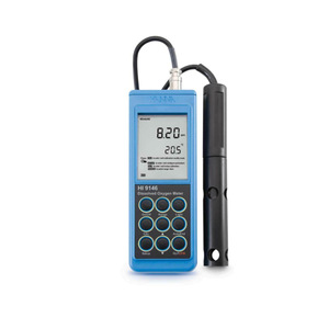 Analyseur de la qualité de l'eau portable Hanna Hi9146, mesureur d'oxygène dissous, affichage numérique avec sonde - Product Image 1