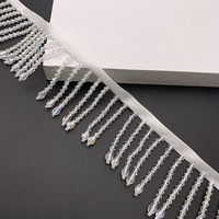 Perles de cristal de 5,5 cm, franges, pendentif en strass, dentelle pour vêtements, tenue de scène, robe de soirée, rideau