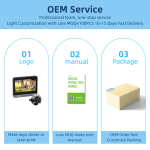 3mp140 ° icam365 lổ nhìn trộm cửa mèo mắt máy ảnh phát hiện chuyển động 5000mAh video chuông cửa máy ảnh với màn hình LCD hiển thị cho cửa an toàn - Product Image 3