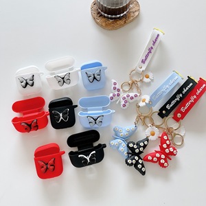 Nouvelle arrivée pour Airpod 3 <span class=keywords><strong>papillon</strong></span> Silicone jolie fille étui pour écouteurs avec porte-clés - Product Image 6