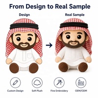 Peluche personnalisée, jouet en peluche doux, costume traditionnel arabe, poupée personnalisée en peluche, cadeau culturel, fabricant de peluches sur mesure