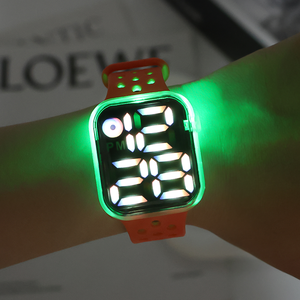 Reloj Digital de Gelatina con Luz Nocturna LED Intermitente, Diseño Cuadrado, Tendencia de Moda 2025, para Parejas de Estudiantes, Hombre y Mujer - Product Image 4