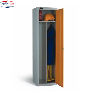 Double Layer Durable Modern Stainless Steel <b>Shoe</b> Cabinet with Adjustable Lock Shelf <b>and</b> <b>Coat</b> <b>Hanger</b> for Living Room Furniture - Product Image 1