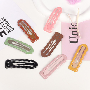 Pince à cheveux multifonctionnelle de 12 cm, motif vague ovale dégradé couleur crème, pour usage quotidien - Product Image 4