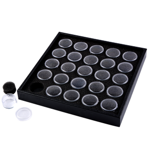 25 Jar Empty Plastic Divided Nail <b>Storage</b> <b>Box</b> Jewelry Container Salon Manicure Nail Art Organizer Holder <b>Tool</b> Case Rhinestone - Product Image 2