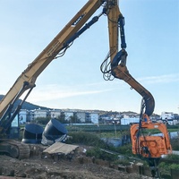 Marteau vibrant hydraulique haute fréquence KN500 monté sur excavatrice pour la pose de pieux dans les travaux de construction