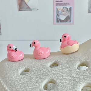 Niedliche 3D Rosa Flamingo Schuh-Charms DIY Harz-Tier-Schuhdekorationen Luxus-Clog-Accessoires für Damen Mädchen Sandalen-Ornamente - Product Image 2