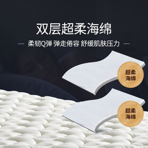 Simmons Pocket Spring <b>Mattress</b> 1500x2000mm Medium Firm Latex Topper Zoned <b>Support</b> Contemporary Design - Product Image 4