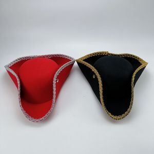 Sombrero de Capitán Pirata <span class=keywords><strong>del</strong></span> <span class=keywords><strong>Caribe</strong></span> de Fieltro para Halloween MH-3135, Sombrero Triangular de Capitán - Product Image 5