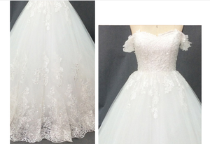 Vestido de Novia Musulmán de Dubái, Largo, Formal, Personalizado, con Escote Modesto, Manga Corta y Largo hasta el Suelo, 2025 - Product Image 5