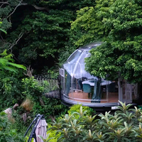 Dôme de camping préfabriqué en forme d'igloo, maison miniature en forme de bulle en PC, matériau haute résistance pour l'extérieur, maison miniature complète