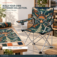 Chaise de voyage pliable avec porte-gobelet intégré et logo et motif personnalisés pour rallye annuel – Fournisseur direct usine