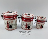 Lot de 3 pots de jardin en céramique pour la décoration De Noël