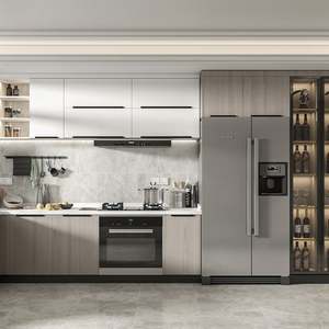 Cuisine moderne complète de luxe, armoires sur mesure, bois massif, contreplaqué, panneau mélaminé, acier inoxydable, évier en granit - Product Image 2