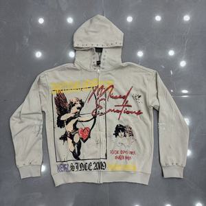 <span class=keywords><strong>Felpe</strong></span> con Cappuccio e Zip con Stampa Angelo di Alta Qualità, Abbigliamento Gotico di Design, <span class=keywords><strong>Felpe</strong></span> da Uomo con Motivi Misti - Product Image 2