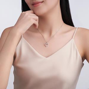 Collar con Colgante de Moissanita en Forma de Corazón de Plata de Ley S925 de 0.6 CTW, Diseño Clásico para Compromisos, Bodas y Fiestas - Product Image 6