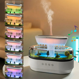 Diffuseur d'arômes Nuage <span class=keywords><strong>de</strong></span> <span class=keywords><strong>Pluie</strong></span> Mini en ABS, Humidificateur d'Huiles Essentielles avec Veilleuse, Aromathérapie Électrique Silencieuse pour Voiture et Bureau - Product Image 5