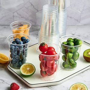 Custom Biodegradable 12 Oz 16 Oz 24 Oz 32 Oz Clear Cold <b>Drink</b> <b>Plastic</b> PET PLA Glass <b>Cup</b> Disposable With Lids - Product Image 3
