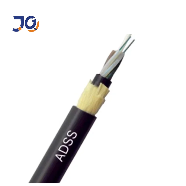 Single Mode ADSS Cable 12 Core Aerial Fiber Optic Cable High Tensile Strength for Power Line and Telecom Network