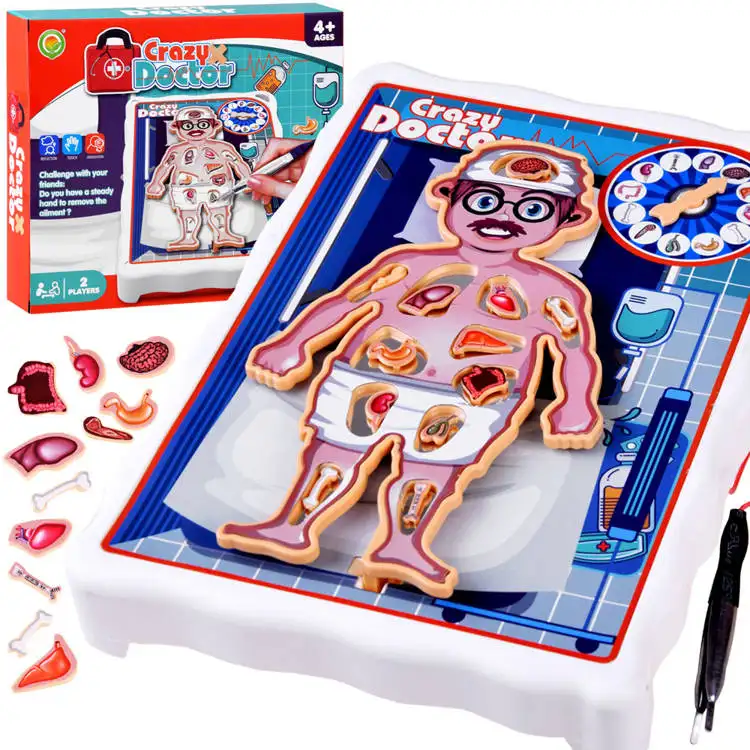 Divertente gioco di Shock elettronico Crazy Doctor Play chirurgia funzionamento del Desktop giocattolo educativo per bambini