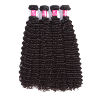 30 32 34 36 pouces de haute qualité vierge brute péruvienne crépus bouclés cheveux humains tisse avec fermeture frontale en dentelle