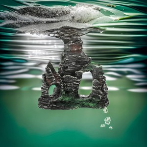 水槽の樹脂の装飾水族館の造園のための人工の小さな山の水族館の樹脂Rockery acuarios y accesorios - Product Image 3