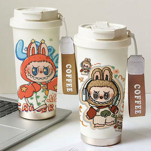 Termos anak, Tumbler kartun terisolasi 316 baja anti karat 2-in-1 sedotan & Sip kopi gaya anak-anak - Product Image 3